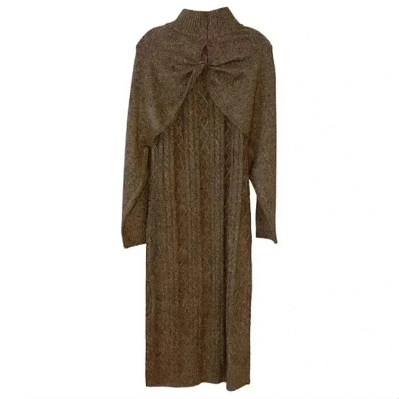 Anthropologie Current Air Cable Knit Midi Sweater Dress Set New without tags - Picture 4 of 4